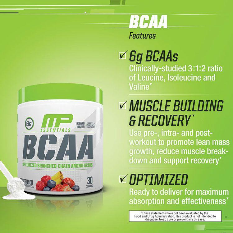 マッスルファーム BCAA パウダー フルーツパンチ味 258g (0.57LBS) MusclePharm Essentials BCAA FRUIT PUNCH アミノ酸 ワークアウト エネルギー補給｜womensfitness｜05