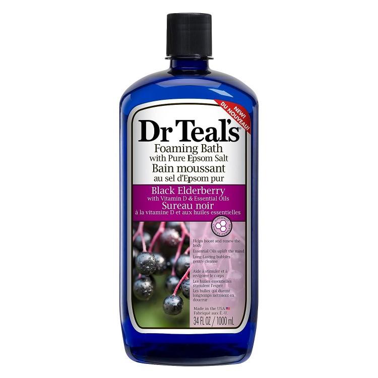 ドクターティールズ 泡風呂 バブルバス エルダーベリー フォーミングバス 1000ml (34floz) Dr Teal's Elderberry Foaming Bath 保湿 入浴剤 乾燥 潤い｜womensfitness｜04