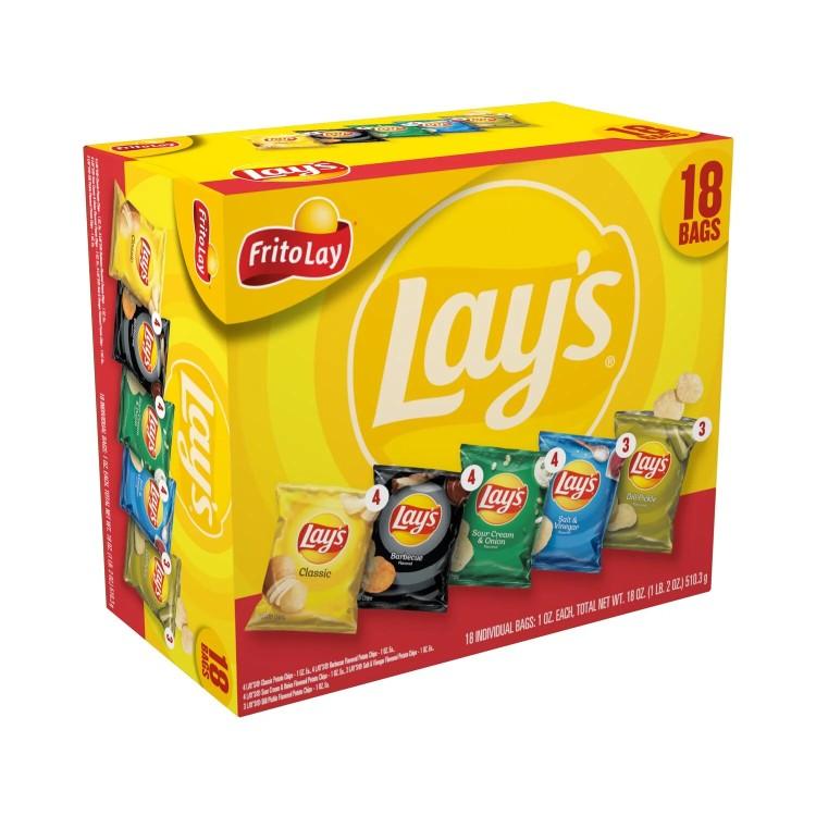 レイズ スナックミックス バラエティパック、1オンス、18個入り Lay's