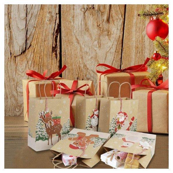 クリスマスストッキング 4枚セット カード付き ギフトバッグ クリスマスストッキング 4枚セット カード付き ギフトバッグ