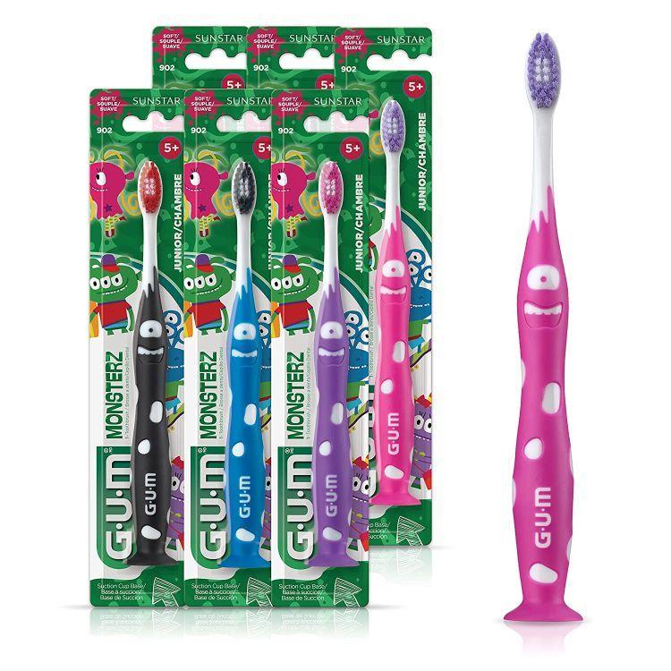 MONSTER MOUTH BABY (6個セット)新品未使用 ガム 歯ブラシ 子供用 ウルトラ ソフト 5歳以上 6本セット GUM