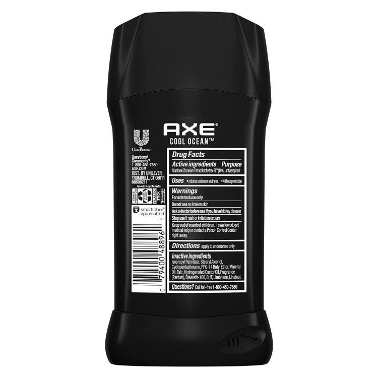 アックス デオドラントスティック 男性用 クールオーシャンの香り 76g (2.7oz) AXE Antiperspirant Deodorant For Men 男性用【5月優先配送対象】｜womensfitness｜04