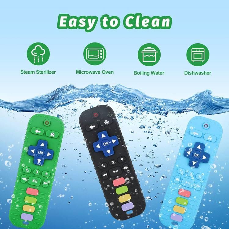 フーストア リモコン型シリコン歯がため グリーン Fu Store Silicone Teething Toys Remote Control Shape Green 赤ちゃん ベビー ストラップ付き｜womensfitness｜06