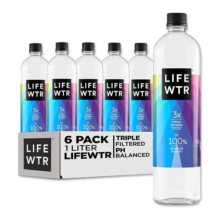 ライフWTR プレミアム精製水 1L 6本 LIFEWTR Premium Purified Water
