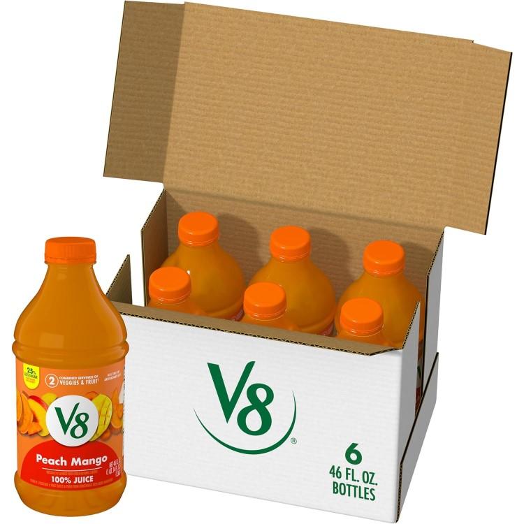 V8 ピーチ マンゴー 100% フルーツ＆野菜ジュース 6本 Peach Mango