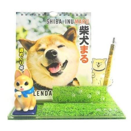 第1位獲得 柴犬まる 19年卓上カレンダー 仔犬丸ソフビ人形スペシャルセット 新品 キャンセル