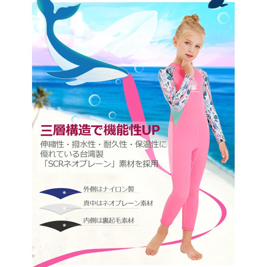 キッズ ウェットスーツ 2.5mm 子供 女の子 ダイビング サーフィン