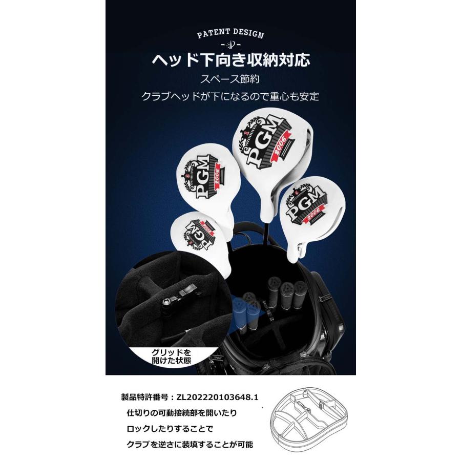 キャディバッグ 4輪キャスター ポータブルゴルフバッグ ハードケース