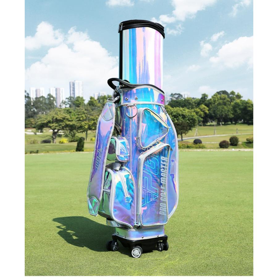 キャディバッグ 4輪キャスター ポータブルゴルフバッグ PGM メンズ
