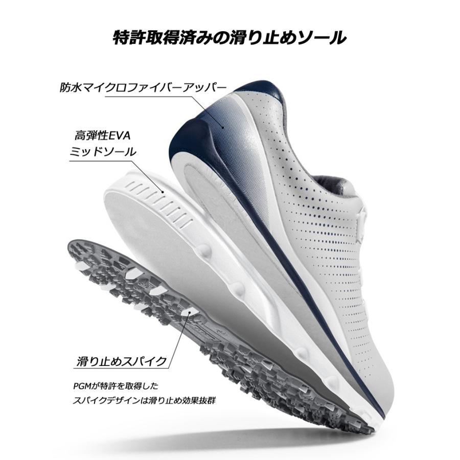 ゴルフシューズ PGM ダイヤル式 BOA スパイクレス スニーカータイプ