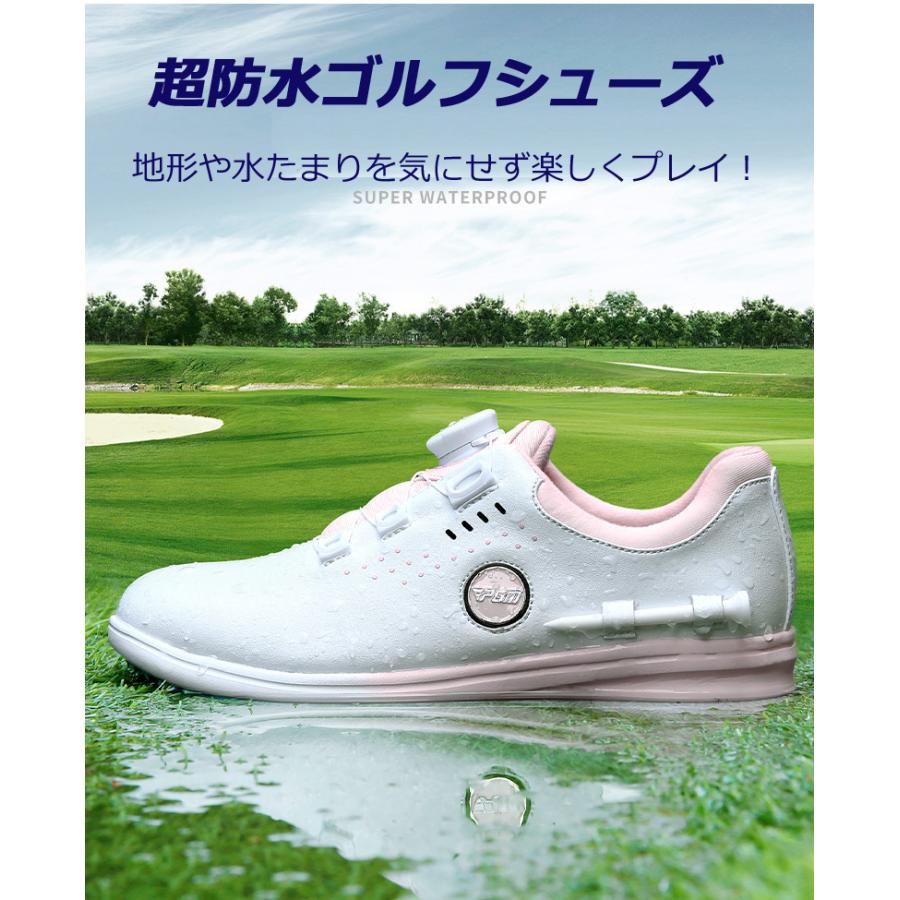 ゴルフシューズ PGM ダイヤル式 BOA スパイクレス スニーカータイプ
