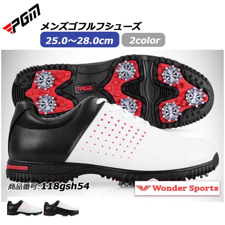 ゴルフシューズ25.5cm ホワイト/ブラック FJモデルPINGバック付き