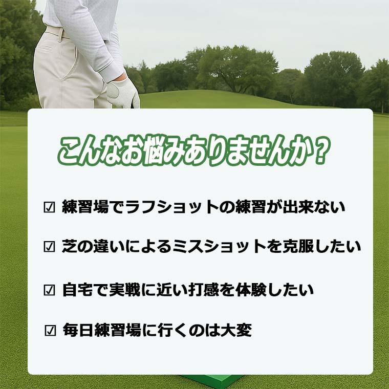 2WAYゴルフ練習マット ゴルフマット 練習用 人工芝 フェアウェイ ラフ