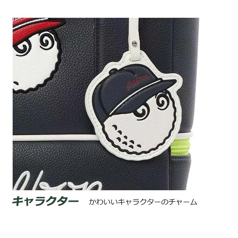 マルボンゴルフカートバック ブラックホワイト柄付き ゴルフラウンドバッグ ゴルフトートバッグ ゴルフバッグ カートバッグ