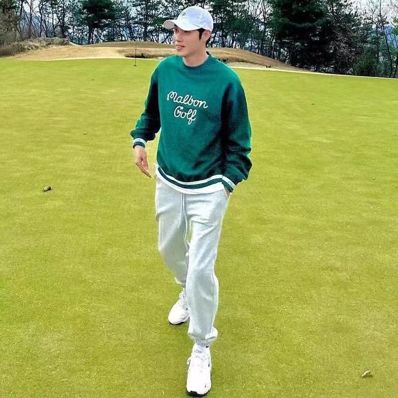 ポイント14倍UP!】 長袖クルーネック ゴルフウェア メンズ スウェット