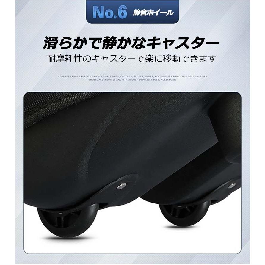 ゴルフバッグケース トラベルカバー ゴルフバッグキャリー 静音