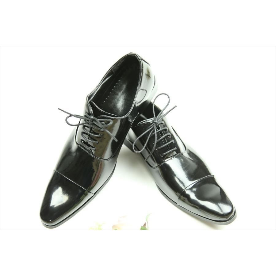【極美品】Dress the Life ウェディングシューズ　エナメルBLACK Authentic銀座 エナメルシューズ ブライダル メンズ 黒 - メルカリ