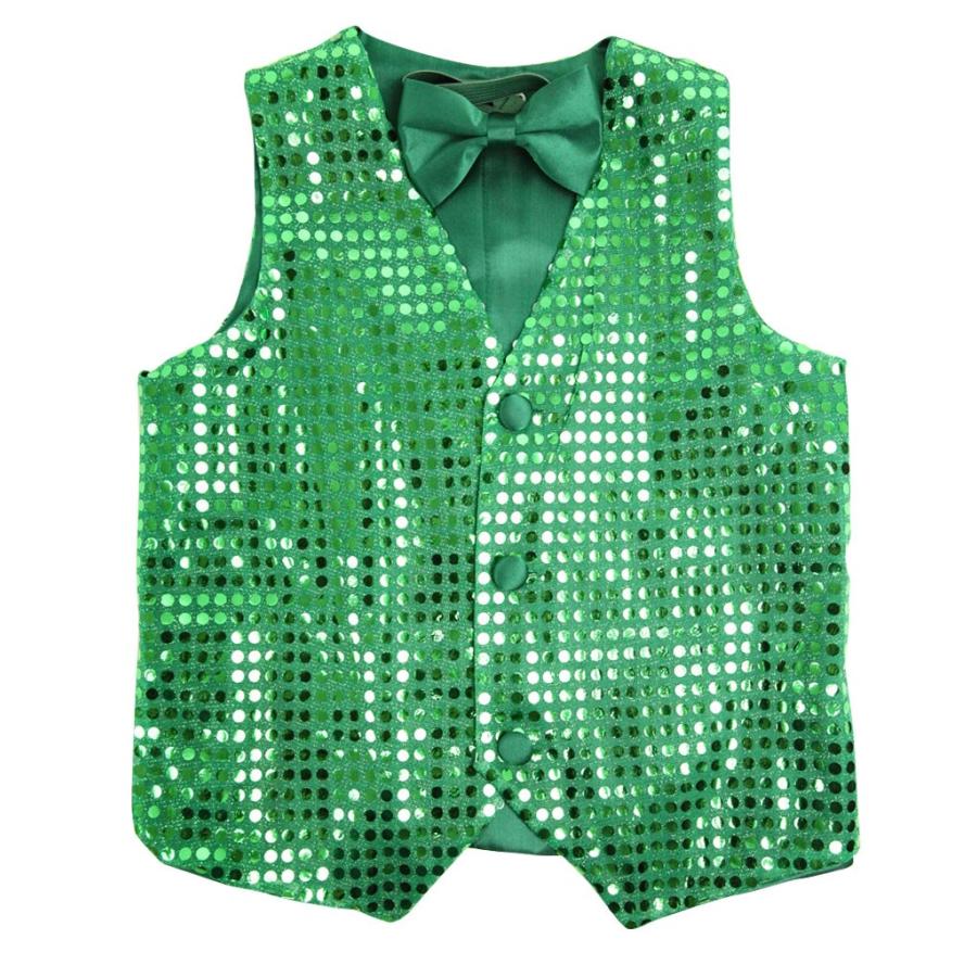子供ベスト スパンコール キッズ 蝶ネクタイとの2点セット 忘年会