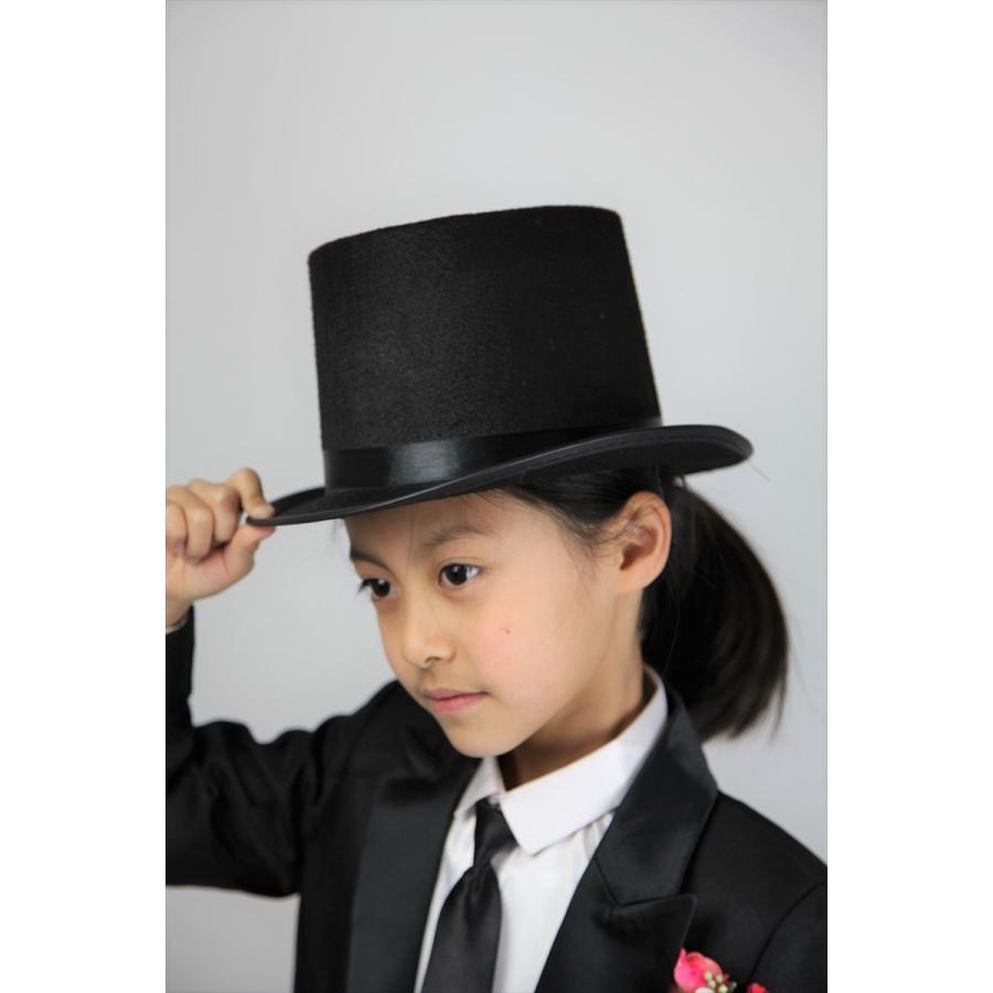 シルクハットの悪魔（2025） ハット キッズ 子供用 シルクハット 帽子 黒 ハロウィン 28cht05