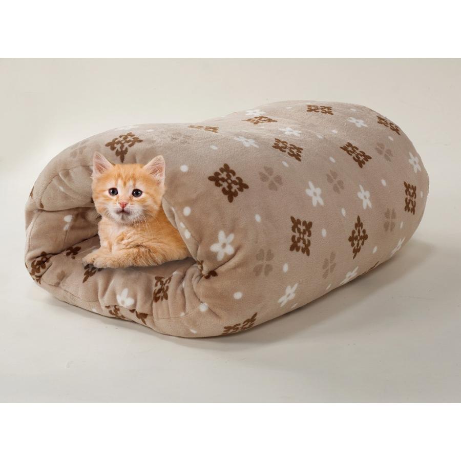 ペットのふんわり暖かもぐりベッド 雪柄 小型犬 猫用 : ワンダースリー