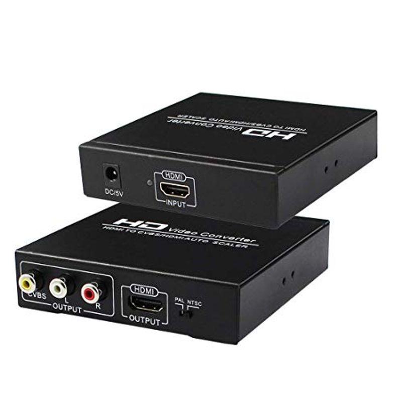 HDMI コンポジット変換 HDMI AV変換( HDMI to HDMI+RCA ) HDMI+AV変換コンバーター hdmi アナログ変 地デジチューナー
