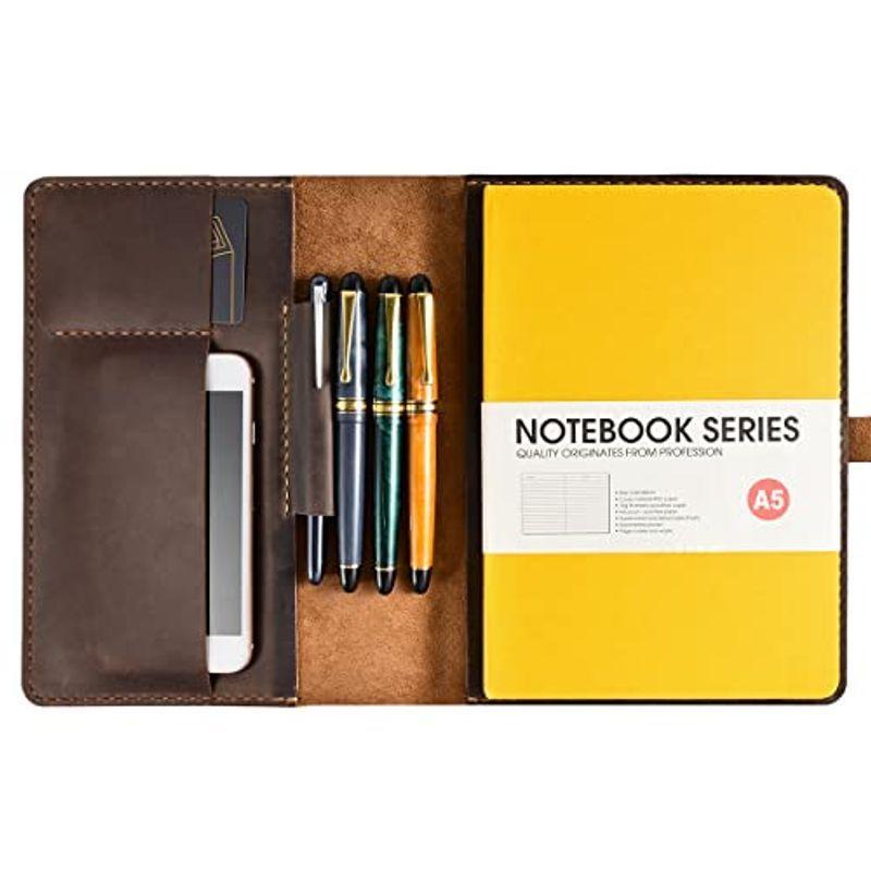 ノートカバー 手帳カバー A5 本革 スケジュール帳カバー ポートフォリオ 手縫い 手作り オリジナルノート メモ帳 カード収納 ビジネスオ 手帳全般 Kitchenworksla Com