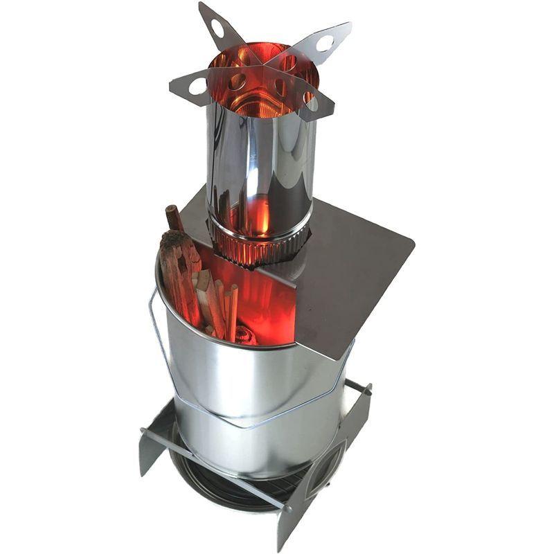 本物保証 Sdgsミニ焚火缶 クッキング焚き火台f19cm 高さ22cm フィールド自然燃料ロケットストーブ 缶底グリル付き Www Fsinox Com