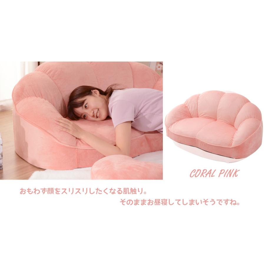 ソファー 日本製 コンパクトソファ クロワッサン ラブソファ 2人掛け