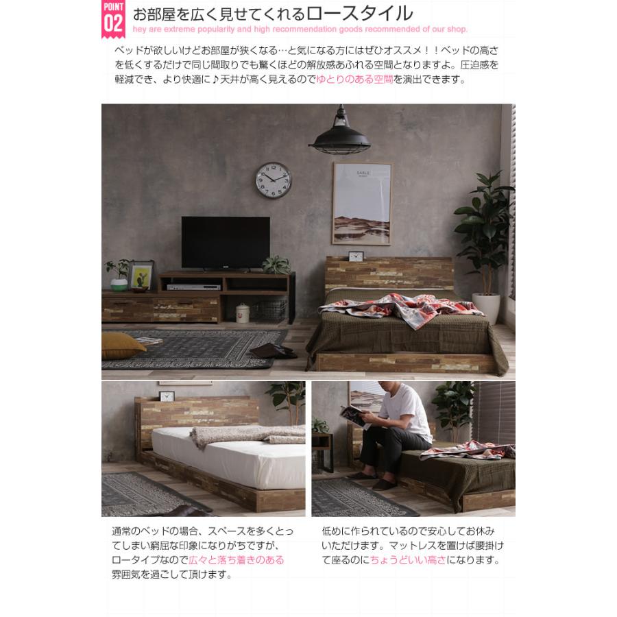 日本全国送料無料 セミダブル オリジナルポケットコイルマットレス付 寄木柄 ベッド ダブルベッド ベッドフレーム フロア ヘッドボード ローベッド フレーム 宮付き 日本製 Cafeduberry Com