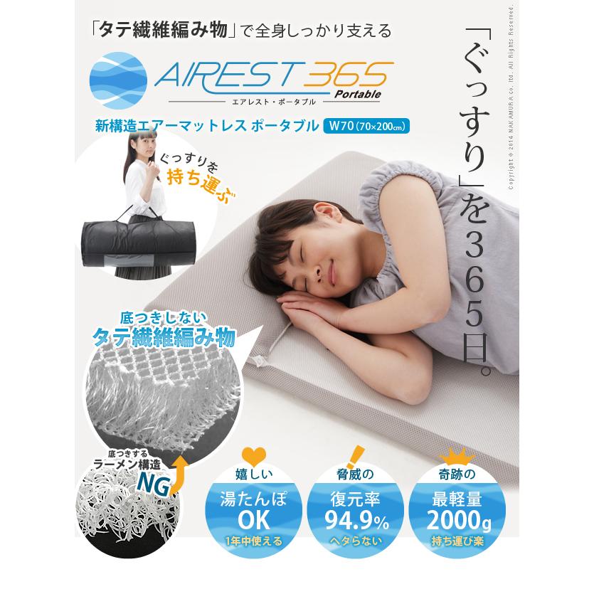 マットレス セミシングル 日本製 ポータブル 高反発 洗える 新構造