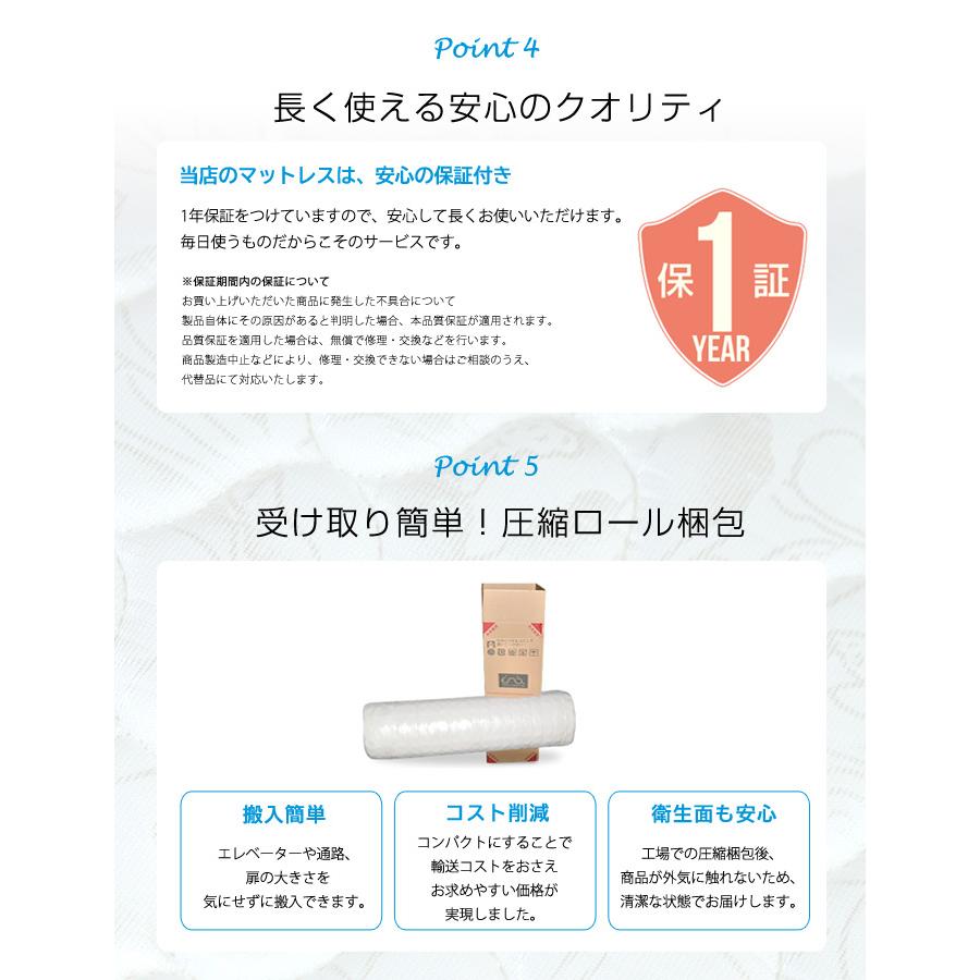 マットレス ダブル ボンネルコイル 高弾力コイル 防カビ加工 キルティング ウレタンフォーム 厚15 1年保証 体圧分散 寝具 快眠 熟睡 |  | 06