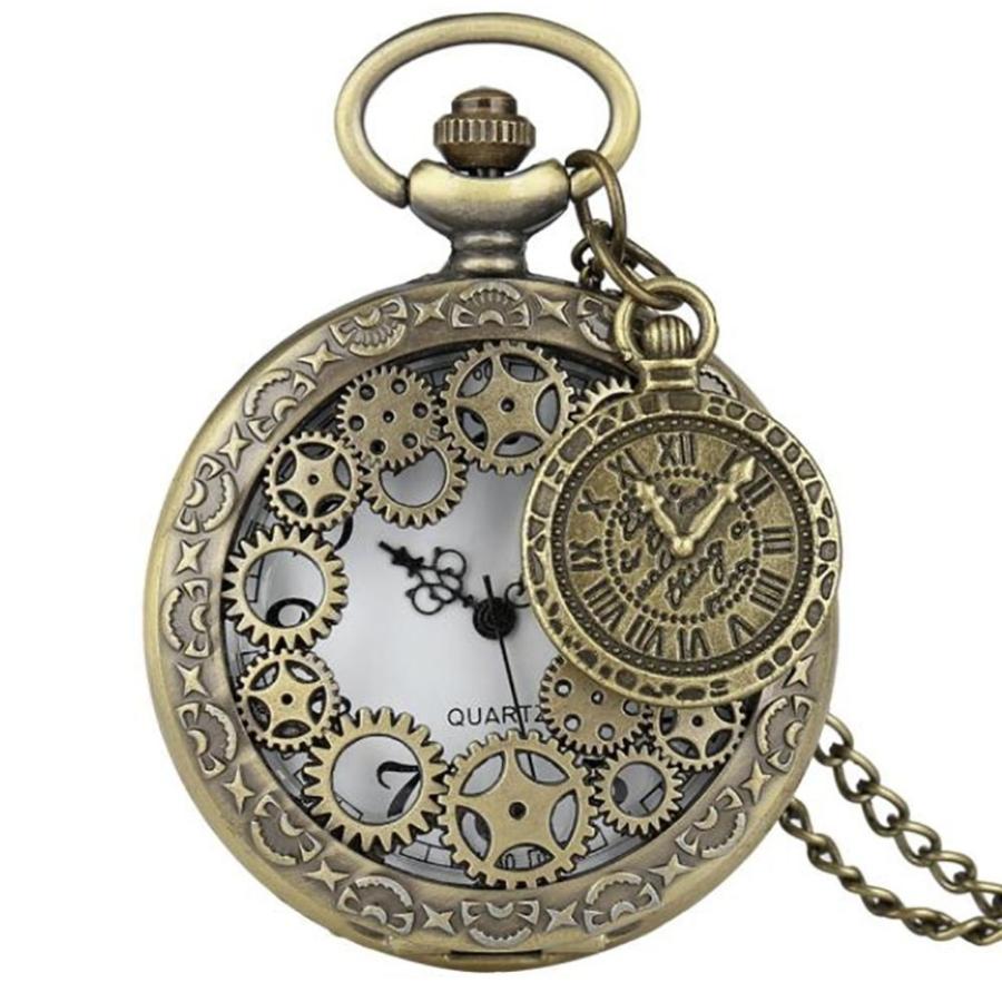 懐中時計 歯車 スチームパンク アンティーク ゴールド チェーン付き 高耐久性 文字盤 メンズ レディース 1726 ワンダフルマートヤフー店 通販 Yahoo ショッピング
