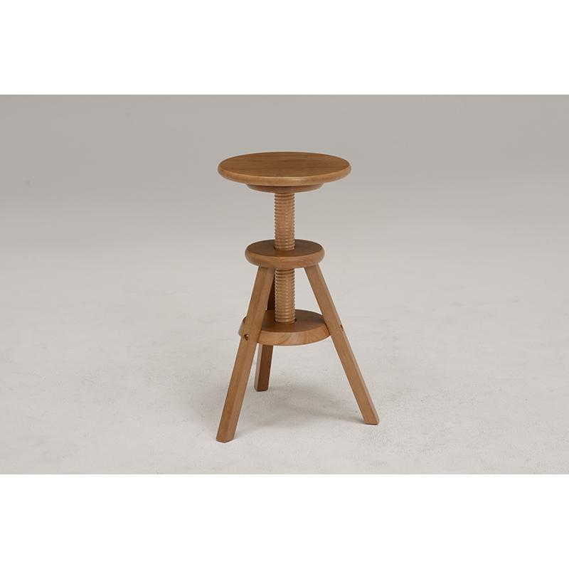 スツール 回転スツール 高さ調節 昇降式 ライトブラウン 丸椅子 回転式