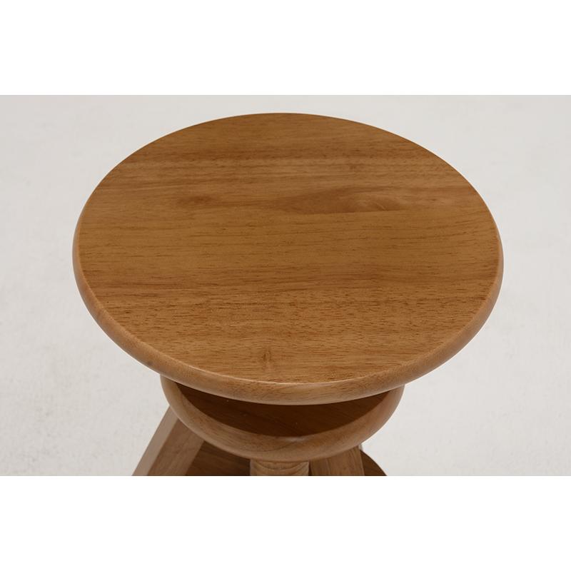 スツール 回転スツール 高さ調節 昇降式 ライトブラウン 丸椅子 回転式