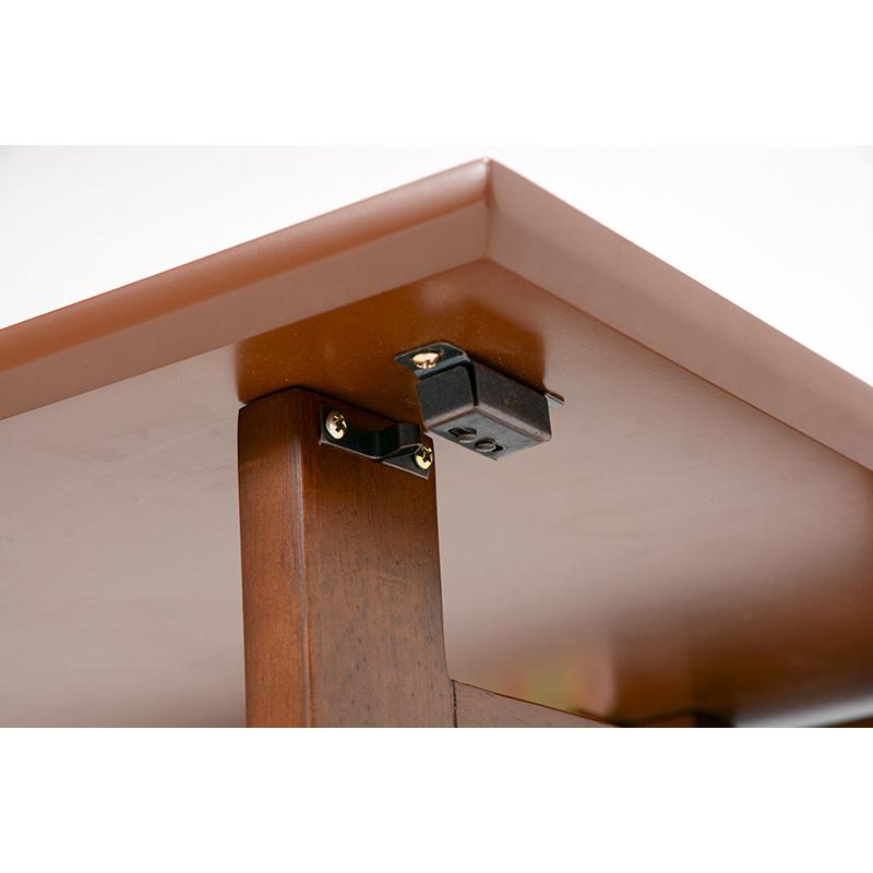 テーブル 折りたたみテーブル キャスター付 幅80×高さ65 ダーク