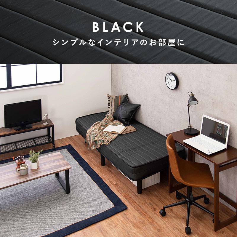 Sボンネルコイルマットレスベッド◆一体型すのこコンパクト脚付きマットレス ピロートップ仕様 ポケットコイルマットレスベッド SSS(セミ