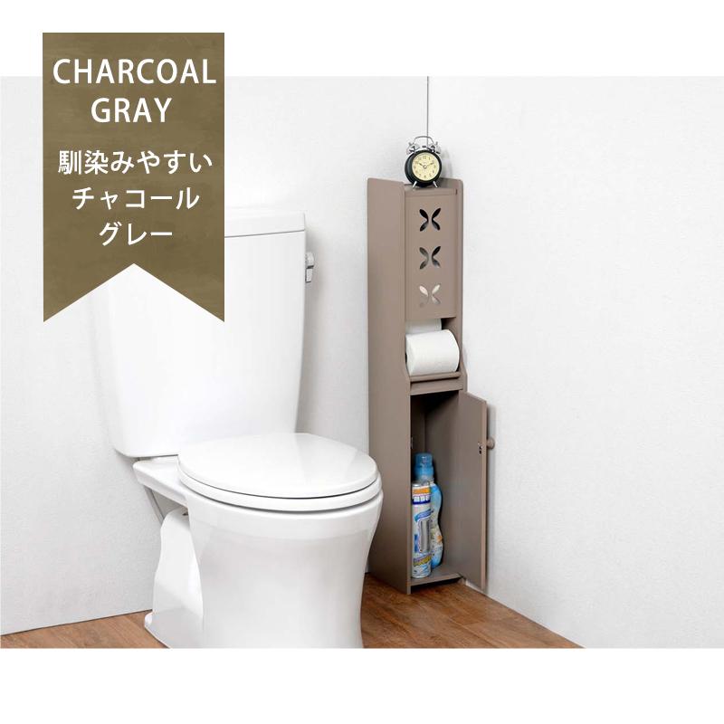 トイレラック トイレ収納 トイレ用品収納 掃除用具入れ トイレットペーパー収納 すき間収納 トイレ収納ラック 省スペース ブラシも収納可能 ホワイト｜wonderful-mart-01｜07