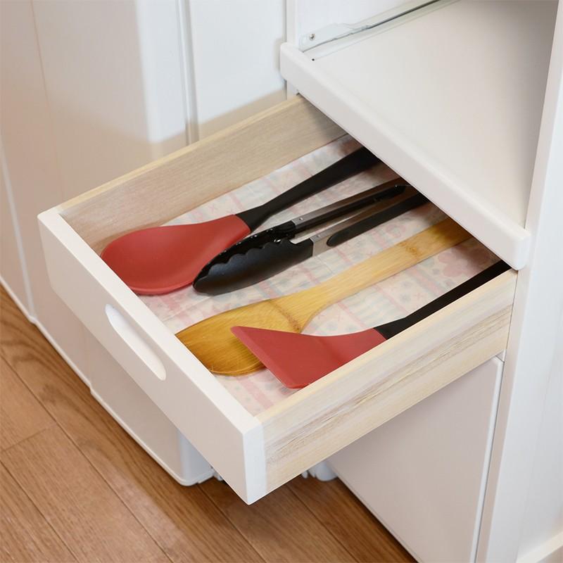 キッチン収納 幅31cm すきま収納 ホワイト スライド棚 炊飯器収納 耐熱