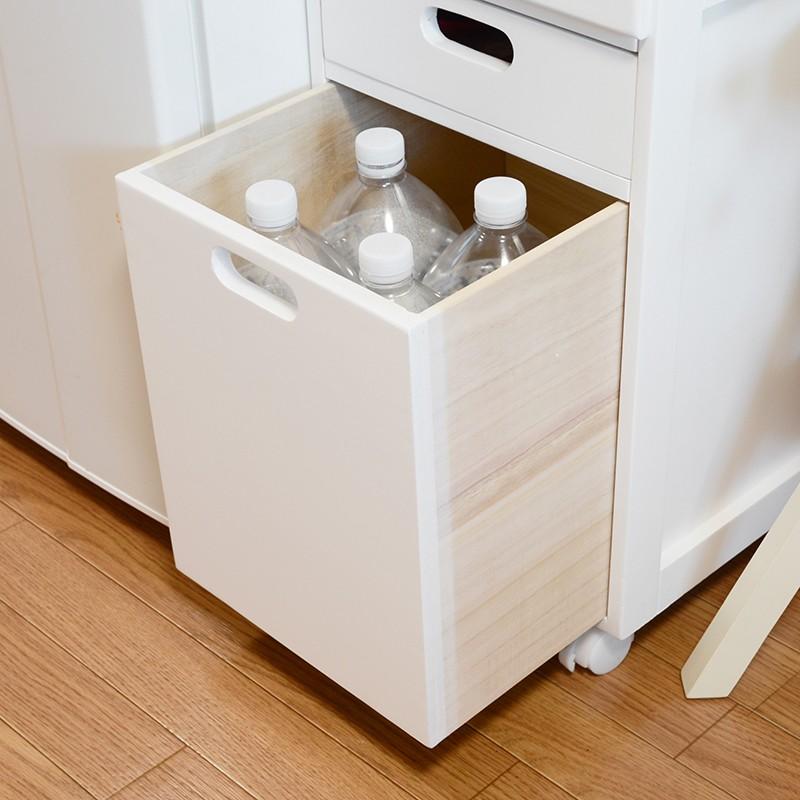 キッチン収納 幅31cm すきま収納 ホワイト スライド棚 炊飯器収納 耐熱