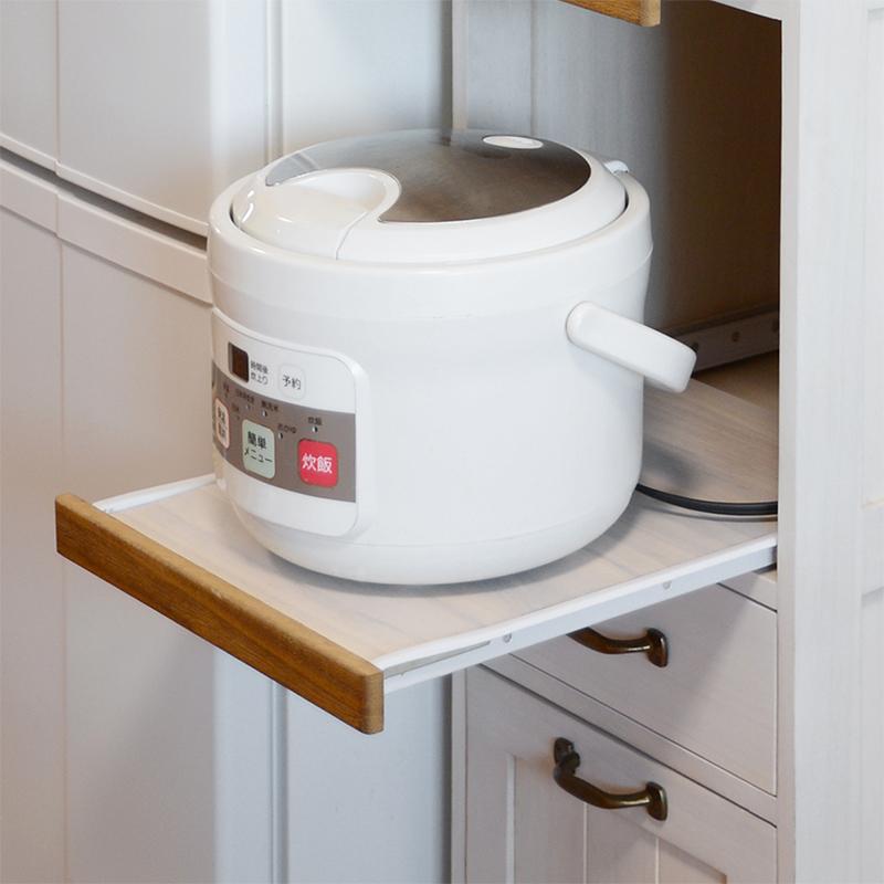 キッチン収納 幅30cm すきま収納 2段スライド棚 炊飯器収納 ダスト