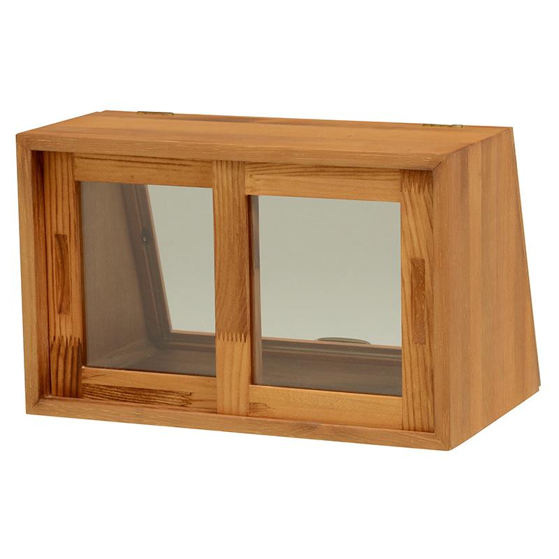 ガラスケース ブレットケース カウンター上 幅40 ナチュラル キッチン