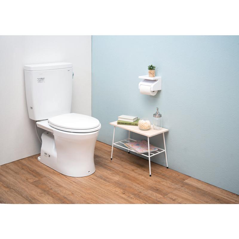 テーブル サイドテーブル 2段 ブラック トイレラック すき間収納