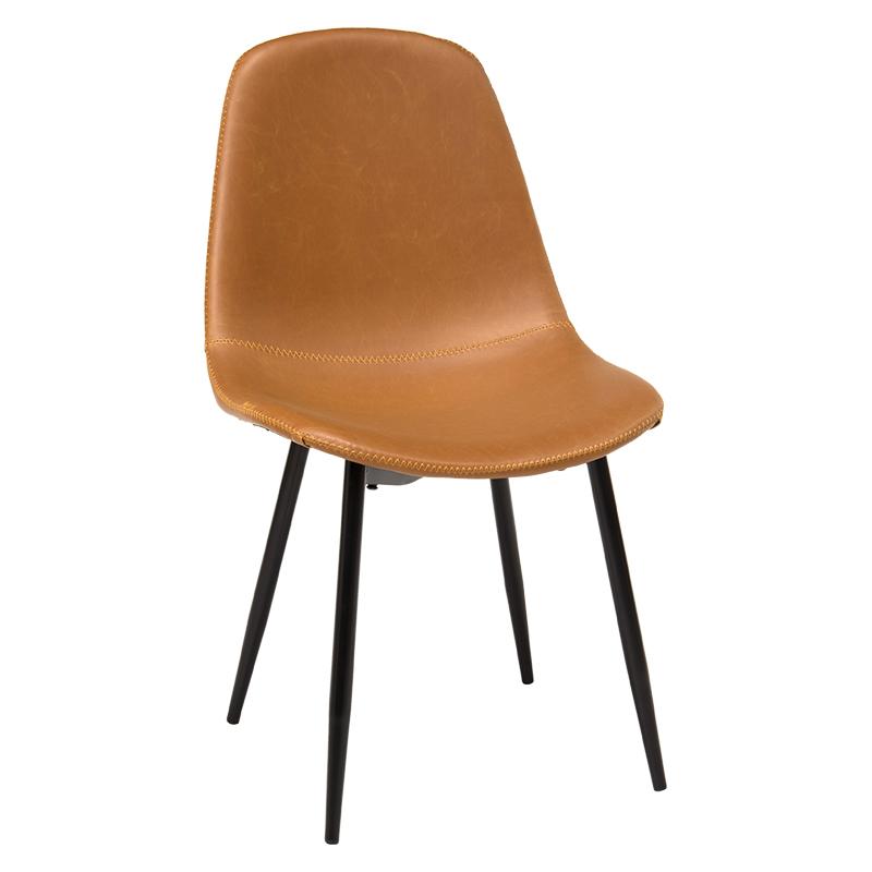 チェア ダイニングチェア 2脚セット Aタイプ キャメル PVCレザー 椅子