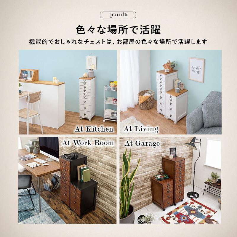 チェスト 多段 5段 ホワイト 引出し5杯 幅28×奥行37×高さ60cm A4対応