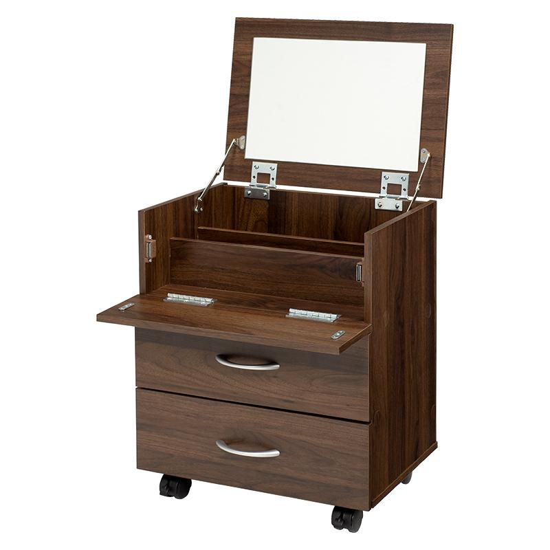 コスメワゴン キャスター付き 鏡台 メイク台 化粧台 メイクボックス ドレッサー 楽天市場】ドレッサー おしゃれ コスメワゴン コンパクト 鏡台 ミラー