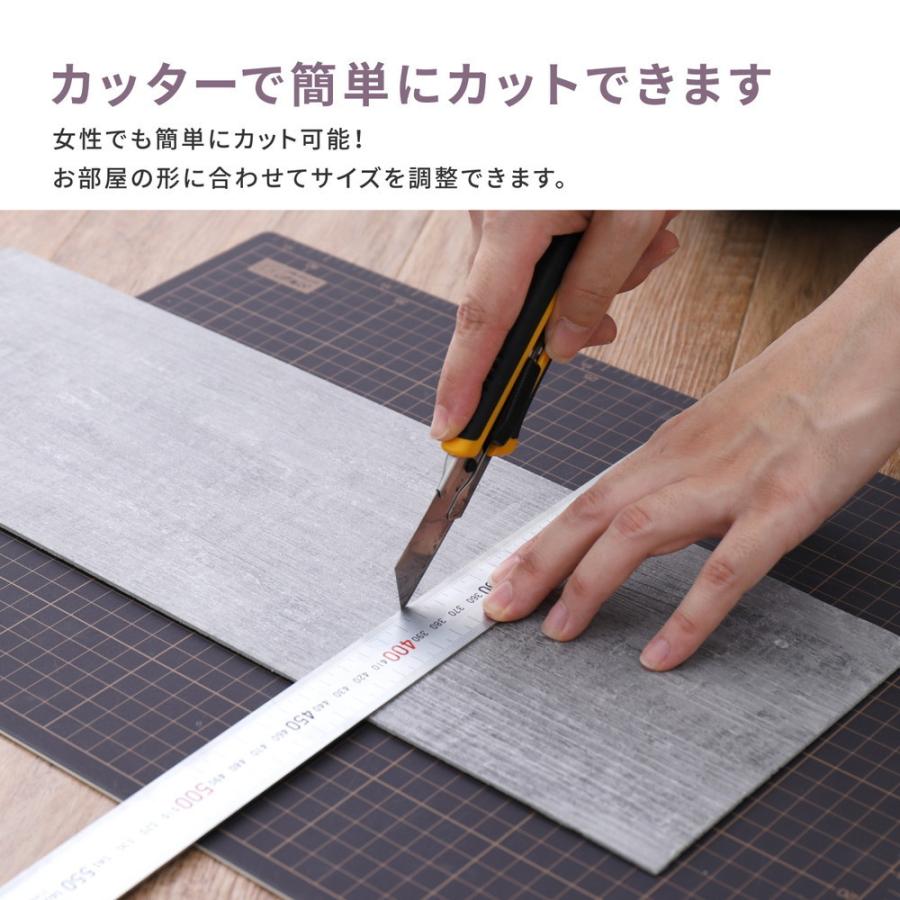 床タイル アミダベージュ ウッド調 72枚入 約6畳 厚み3ミリ 木目調 DIY 貼ってはがせる 繰り返し使える 粘着タイプ 床への汚れや傷の防止 幅15 【な】