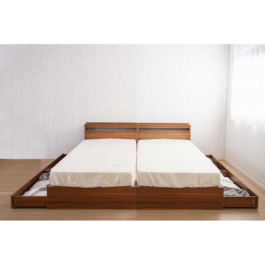 引き出し2杯付きダブルベッドフレーム ベッド ダブル ベッドフレーム 収納ベッド チェストベッド 引き出し2杯