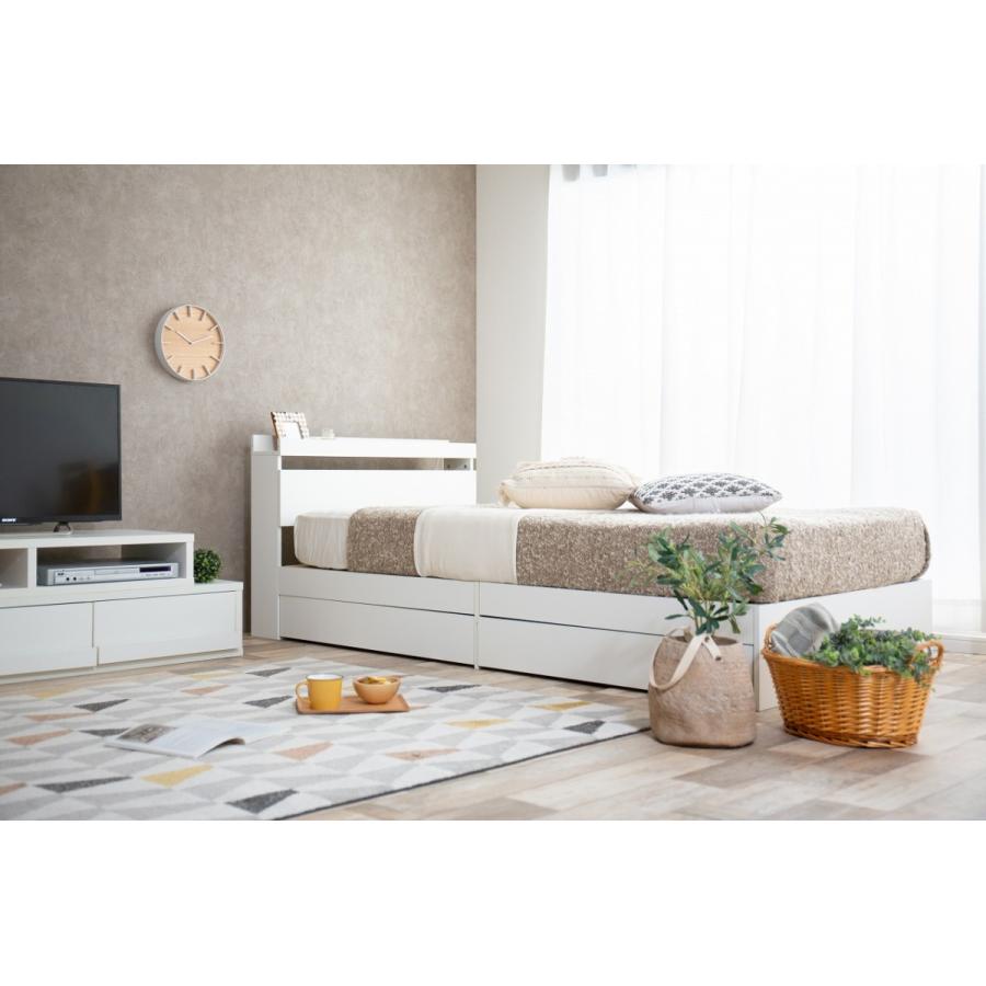 ベッド ダブル ベッドフレーム 収納ベッド チェストベッド 引き出し2杯