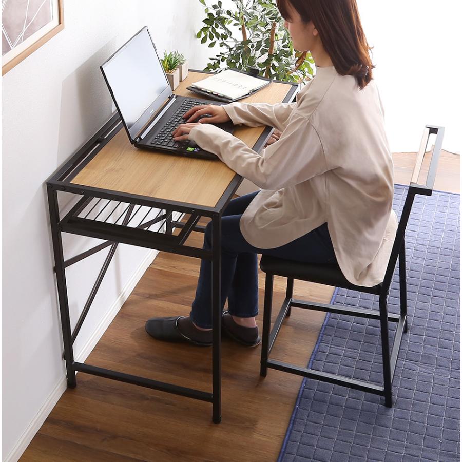 デスク チェア 2点セット 幅90 机 椅子 収納棚 パソコンデスク PC