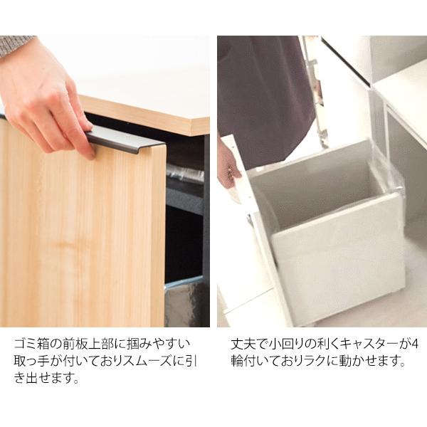 ダストボックス キッチンペール ドロワーダストボックス 幅30 45リットル ごみ箱 ゴミ箱 キッチン 木目 リビング キャスター付き 目隠し 棚付き |  | 15